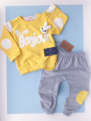 TAKIMLAR | Moschino Kapüşonlu 2'li Takım Sarı
