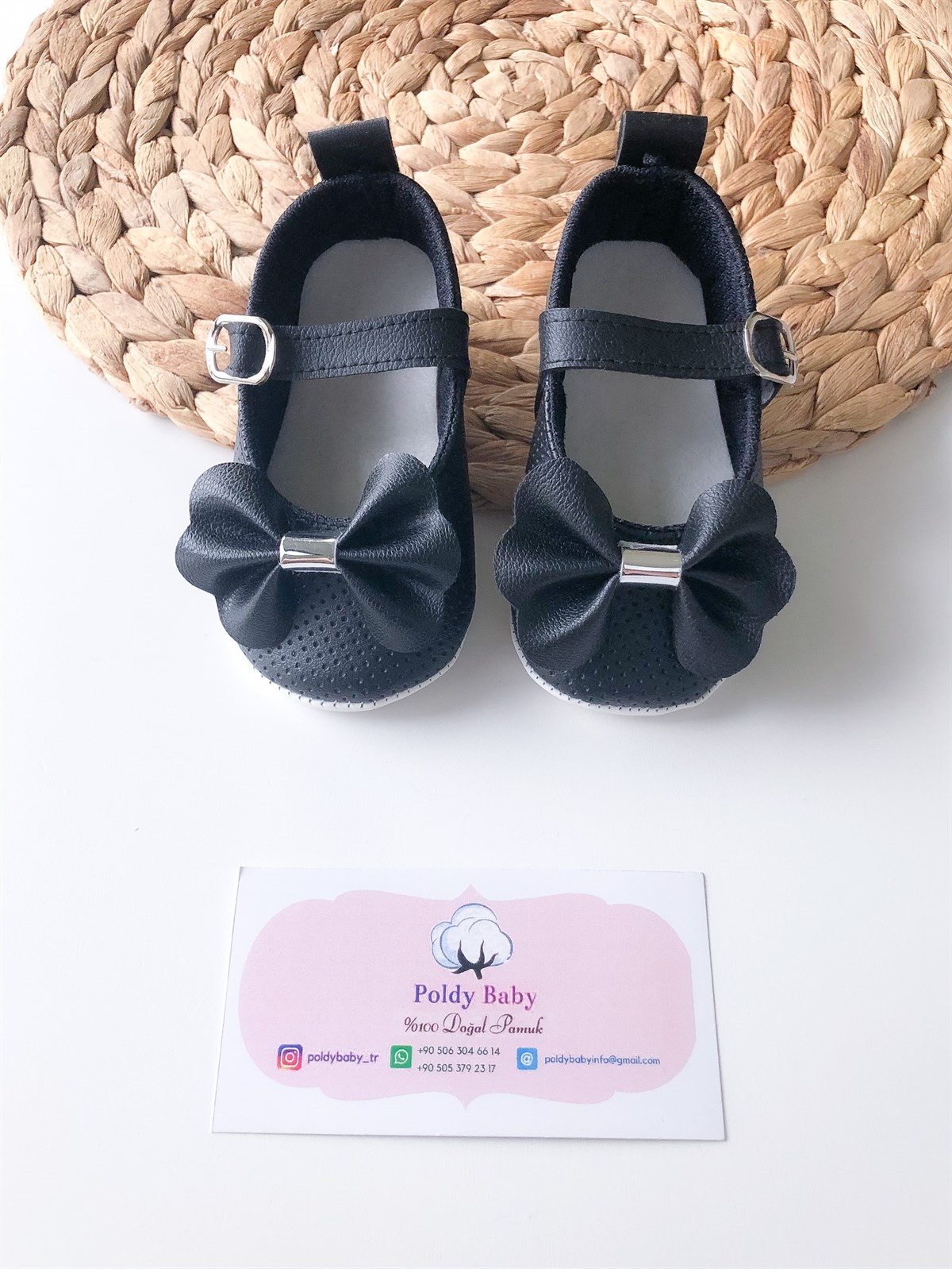 Bebek Patik Ayakkabı Siyah | poldybaby.com