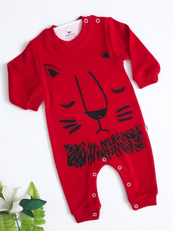 Poldy Baby | Baby Fashion | Bebek KıyafetleriBulut Desenli Salopet Tulum Turkuazpb2446t,PB2446tAslan Kral Desenli Tulum Kırmızı