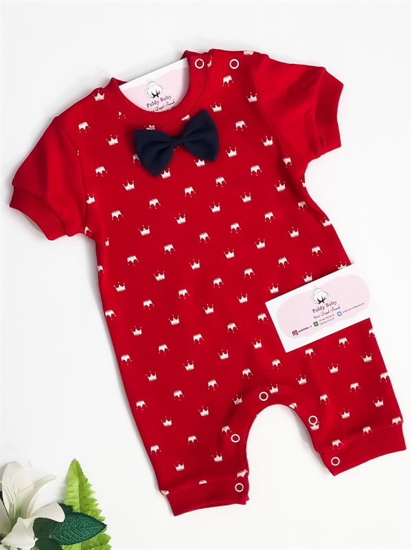 Poldy Baby | Baby Fashion | Bebek KıyafetleriBulut Desenli Salopet Tulum Turkuazpb2446t,PB2446tTaçlı Papyonlu Tulum Kırmızı