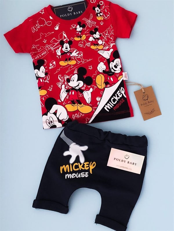 Poldy Baby | Baby Fashion | Bebek KıyafetleriRenkli Kelebekli Tulum PembePB1906pMickey Time 2'li Takım Kırmızı