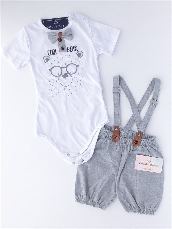 Poldy Baby | Baby Fashion | Bebek KıyafetleriRenkli Kelebekli Tulum PembePB1906pCool Bear Salopet Takım Gri