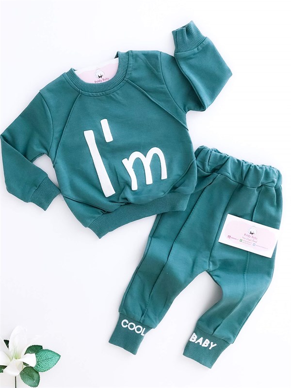 Poldy Baby | Baby Fashion | Bebek KıyafetleriLet' s Go Play Alt Üst TakımPB2038,PB2038,PB2038I'am Cool baby 2'li Takım Yeşil