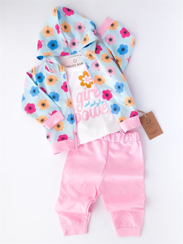 Poldy Baby | Baby Fashion | Bebek KıyafetleriRenkli Kelebekli Tulum PembePB1906pPower Girl Çiçek Desen Takım Pembe
