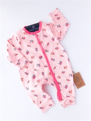 Poldy Baby | Baby Fashion | Bebek KıyafetleriRenkli Kelebekli Tulum PembePB1906pBear With Flowers Tulum Pembe
