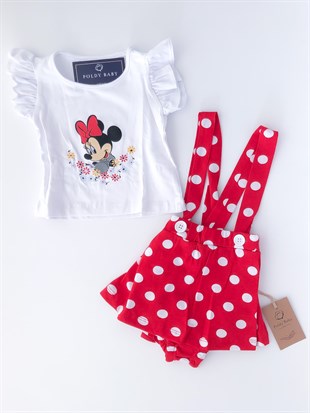 Poldy Baby | Baby Fashion | Bebek KıyafetleriRenkli Kelebekli Tulum PembePB1906pPuantiyeli Miki Salopet Takım Kırmızı