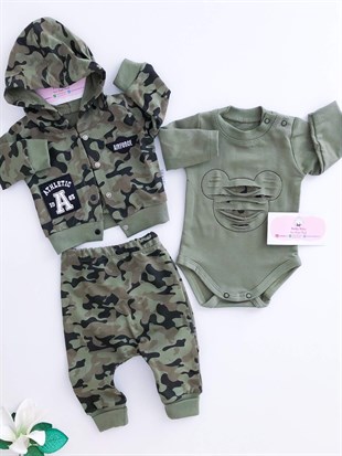 Soldier Miki Kamuflaj 3’lü Takım YeşilSoldier Miki Kamuflaj 3'lü Takım Yeşil
