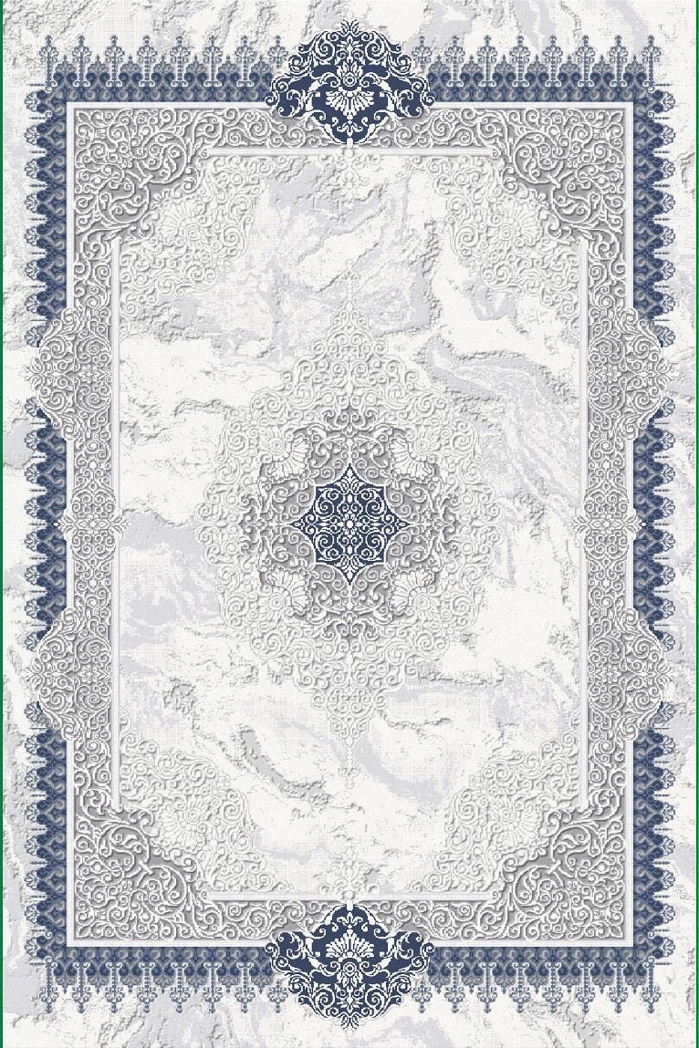 27139A MAVİ-160X230PERA MAVİ GRİ KADİFEMSİ YÜZEY POLYESTER HALI 27139 