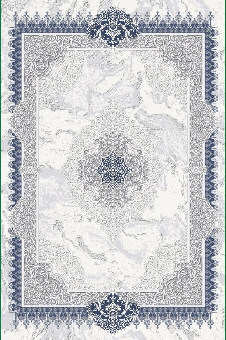 27139A MAVİ-160X230PERA MAVİ GRİ KADİFEMSİ YÜZEY POLYESTER HALI 27139 