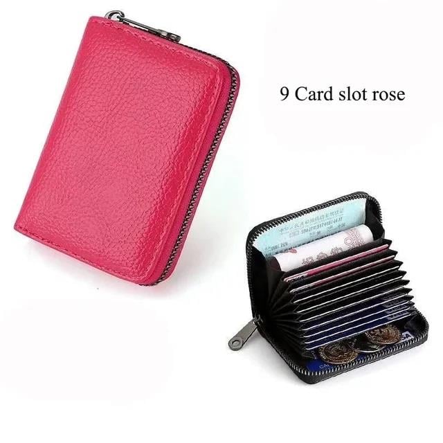  Kimlik kartlari tutucular banka kredi otobüs kartlari kapak Pu deri kadin erkek bozuk para kesesi cüzdan çanta is fermuar kart tutucu organizatör