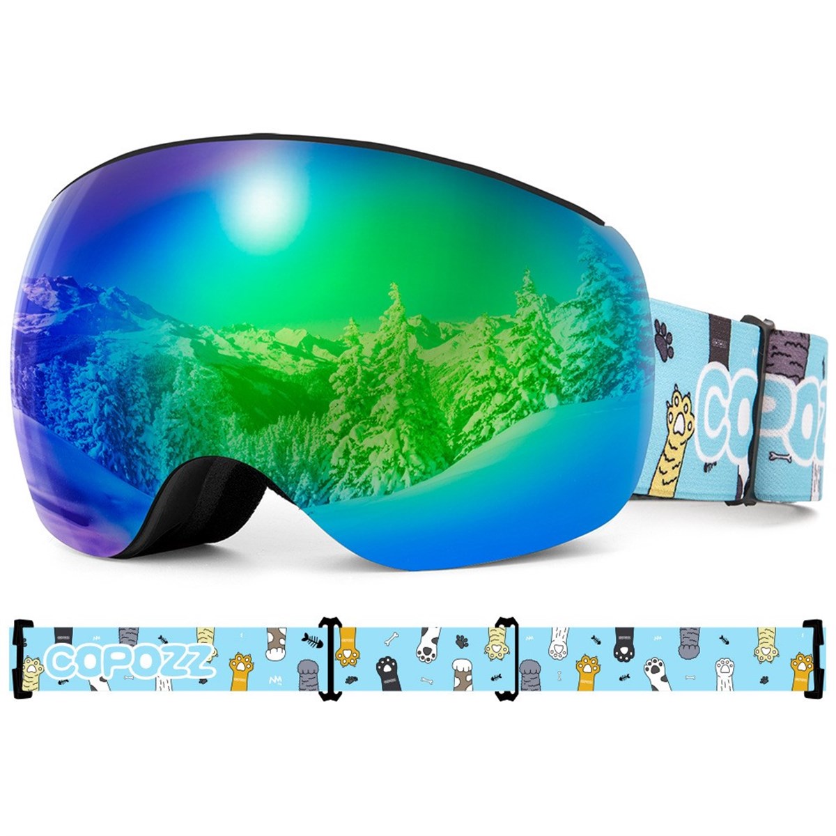  Tcherchi UV Korumalı Manyetik Kayak Gözlüğü