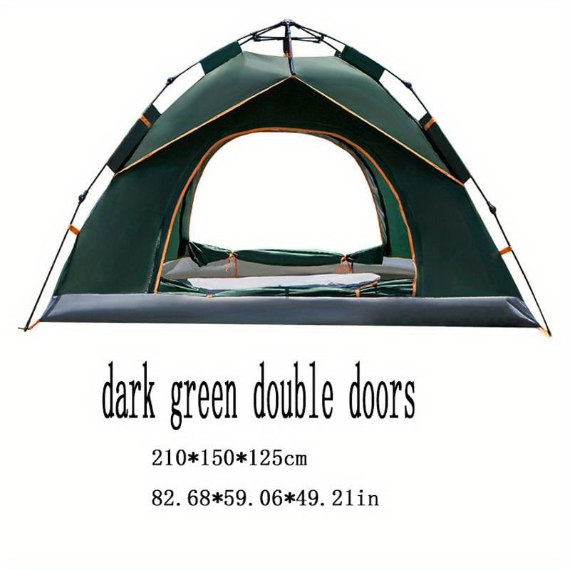 1 Adet Tam Otomatik Çadır Dış Mekan 3-4 Kişilik Kalınlaşmış Yağmur Geçirmez