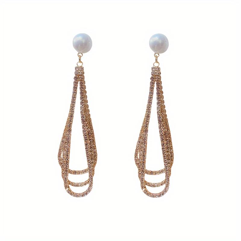 1 Çift Sallantılı Küpe Işıltılı Tasarım