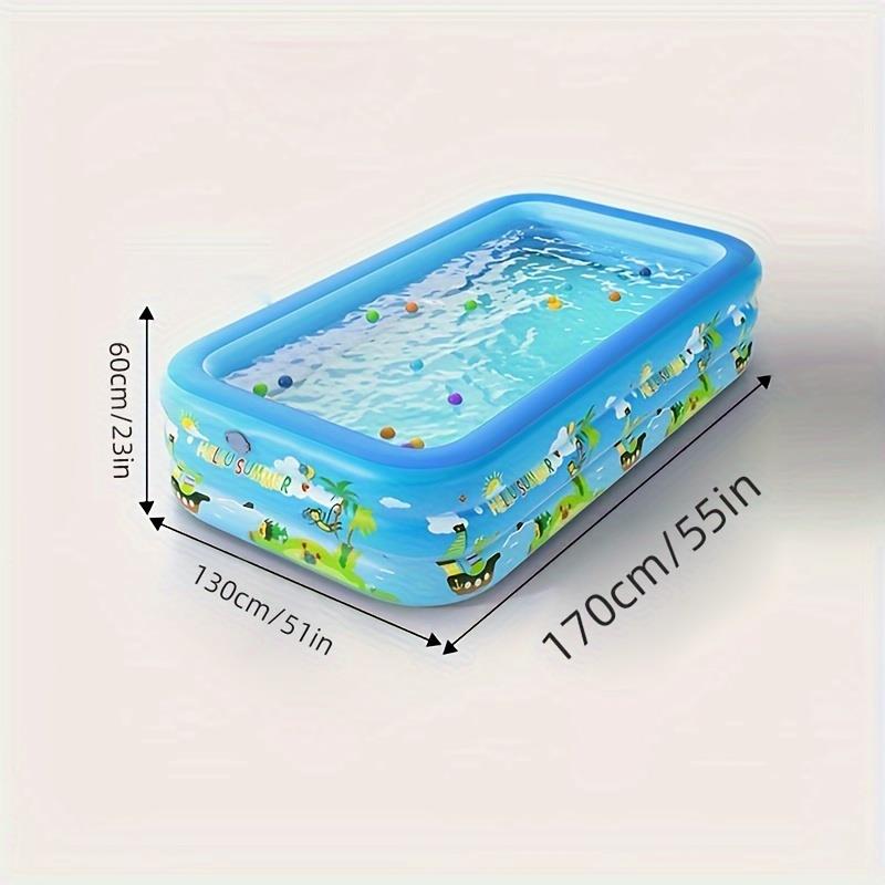 1 Paket Baskılı Üç Katlı Ve Dört Katlı Şişme Yüzme Havuzu 1.8 Metre Üç Katmanlı