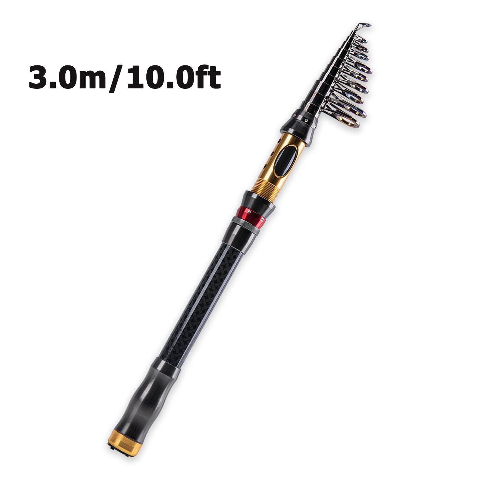 1 Parça Taşınabilir Teleskopik Olta Katlanabilir Trolling Olta Kamışı 3/10