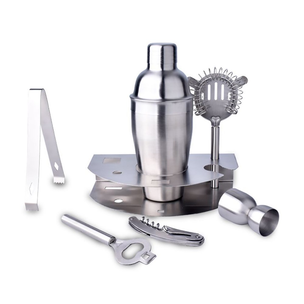 7 Parça Paslanmaz Çelik 550ML Shaker Seti