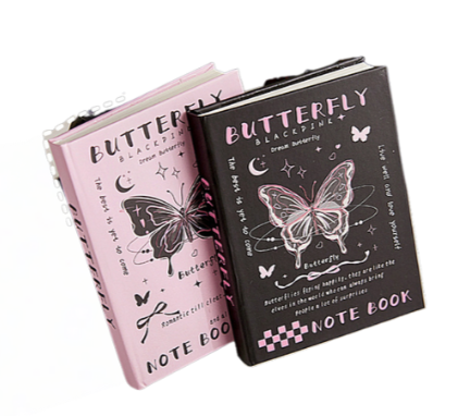 A7 Mini Not Defteri, Kelebek Tasarım Okula Dönüş, 2'li Defter Seti