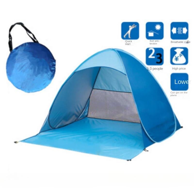 Açık Kamp Ve Balıkçılık İçin Uv Koruyucu Hızlı Otomatik Plaj Çadırı