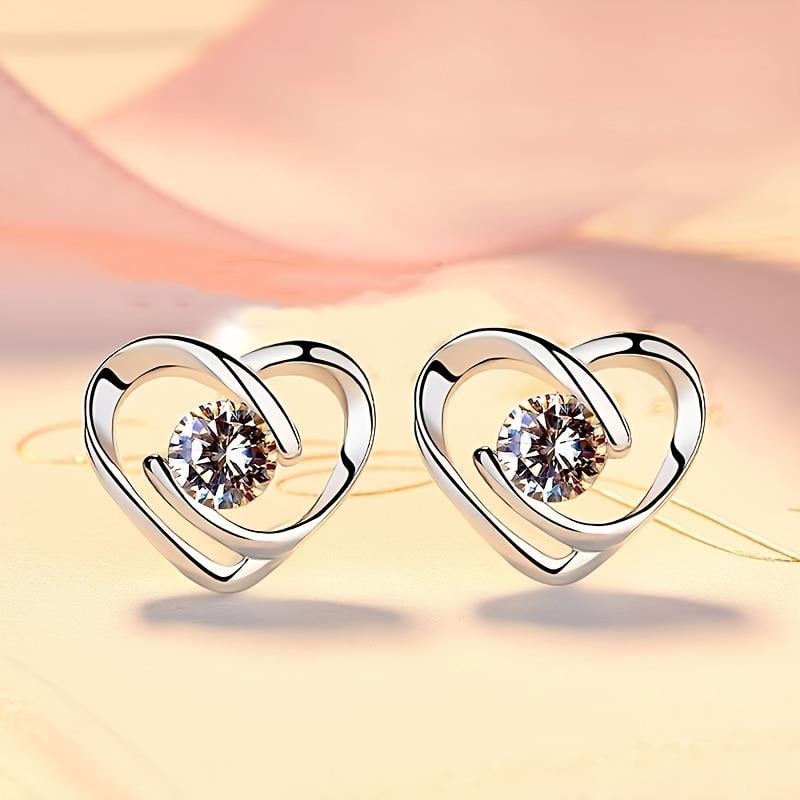 Benzersiz Kalp Tasarımı Bijuteri Küpe