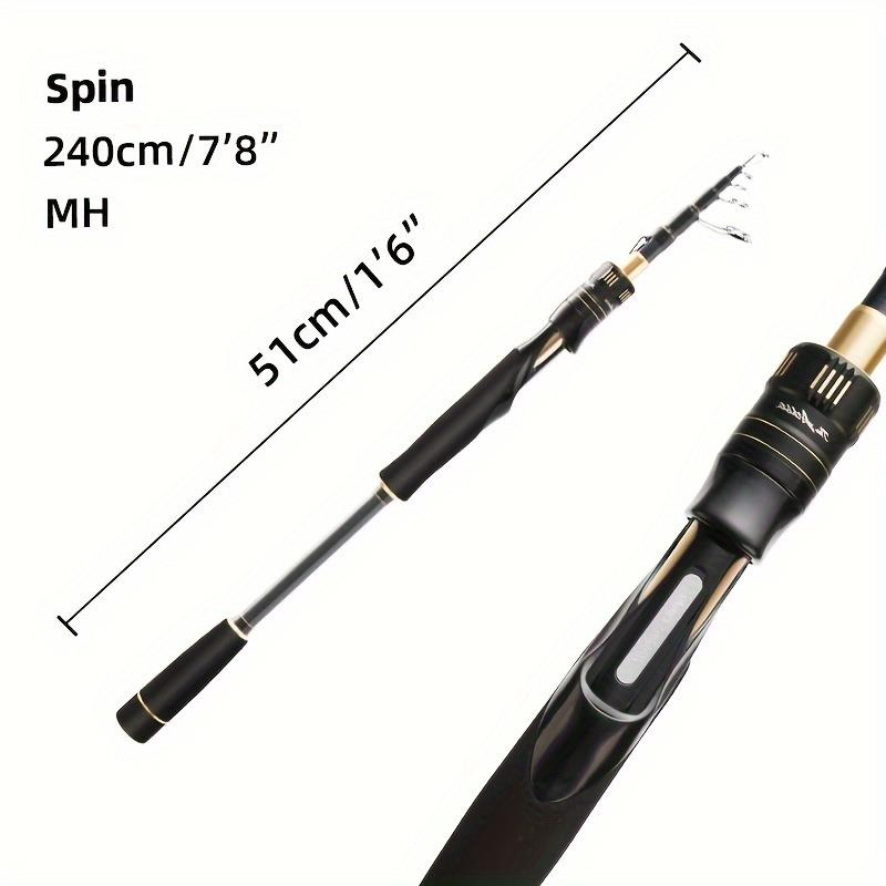 Histar Teleskopik Karbon Fiber Malzeme Taşınabilir Olta 2,4 İplik Mh