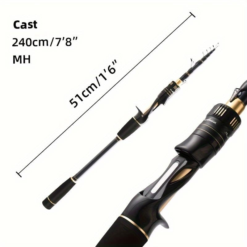 Histar Teleskopik Karbon Fiber Malzeme Taşınabilir Olta 2. Döküm Mh