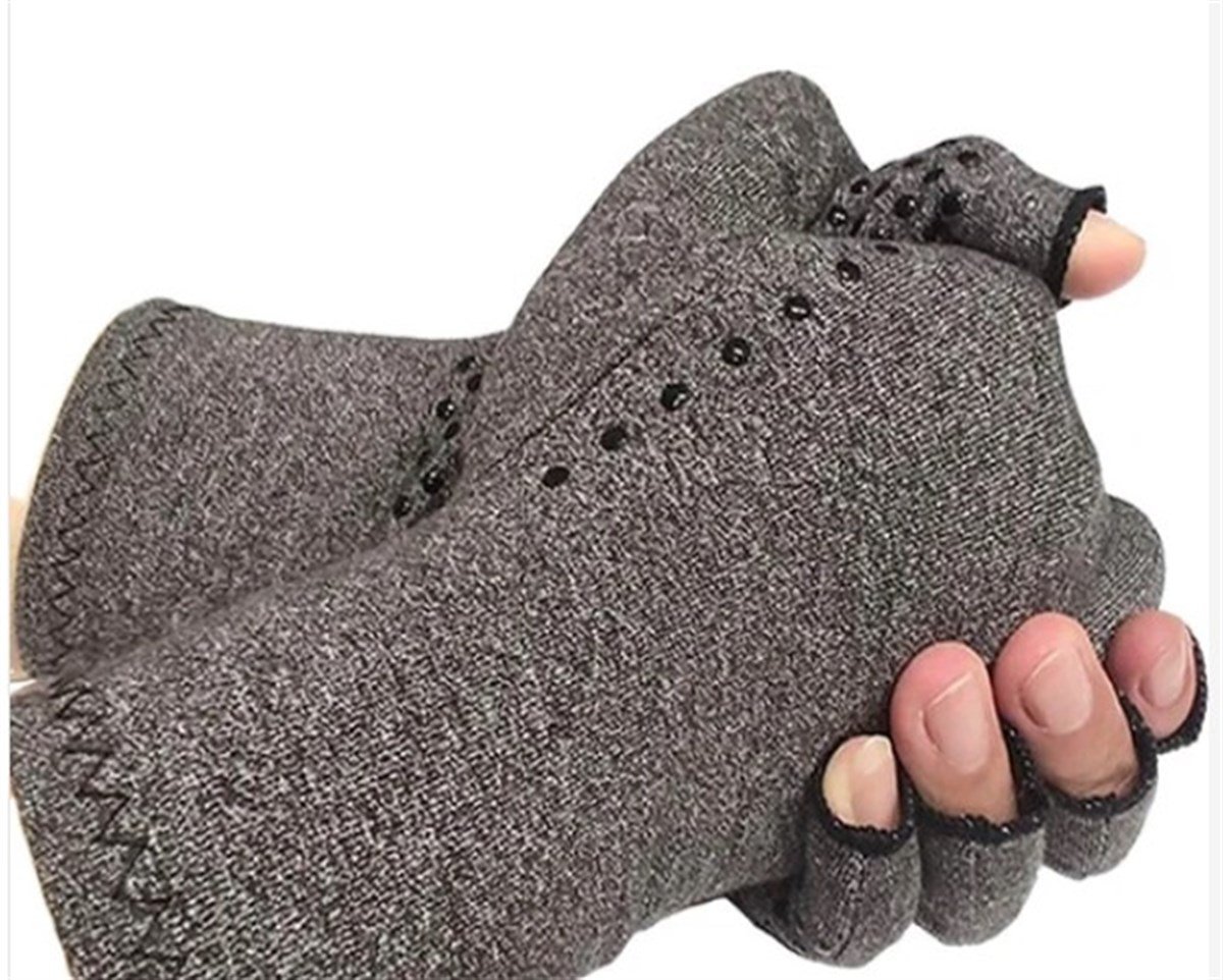 iHome Manyetik Artrit Eldivenleri Yumuşak Sıkıştırma El Terapisi Ağrıyan Parmak Desteği