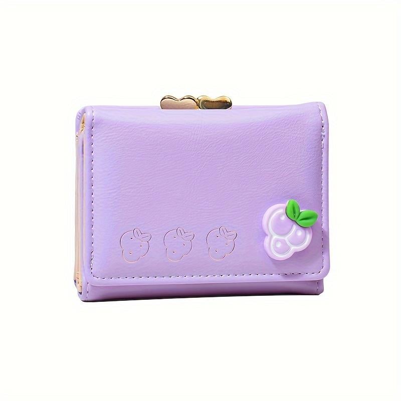 Küçük Cüzdan, Bayan Kısa Üç Katlı Renk Basit Cüzdan