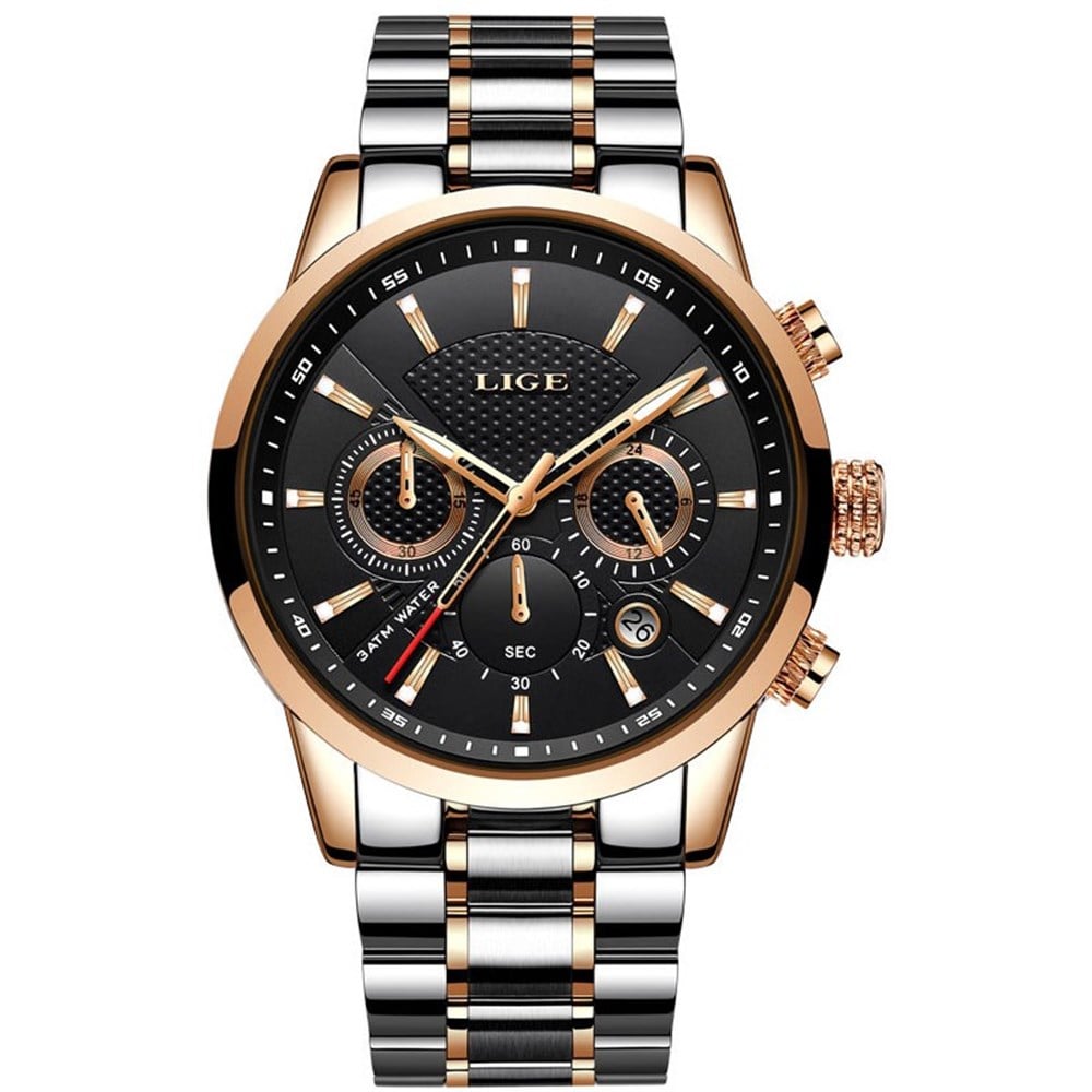 LIGE 9866 Su Geçirmez Erkek Kol Saati
