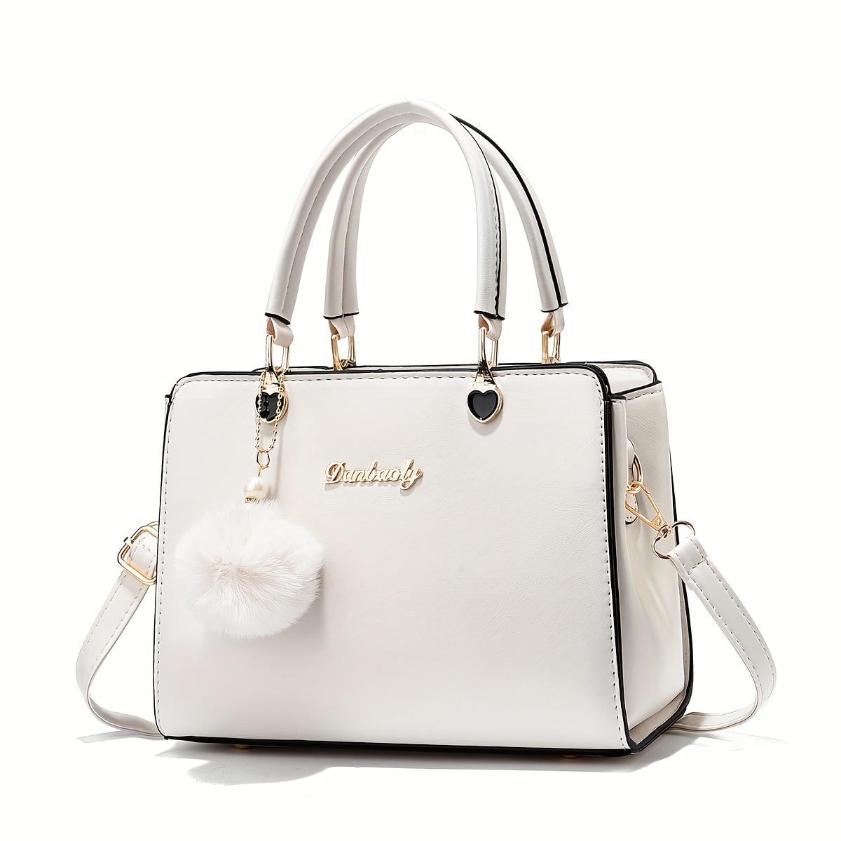 Moda Üst Saplı Satchel Çanta Kremsi