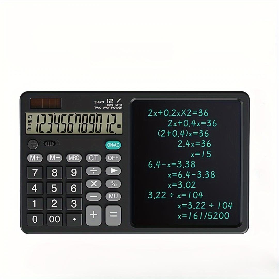 Not Defteri Ve Yazma Ekranlı Sessiz Dokunmatik Hesap Makinesi Haneli Büyük Ekran