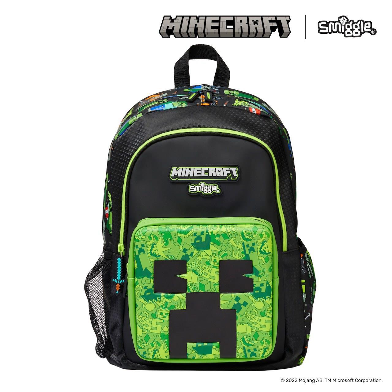 Smiggle Minecraft Büyük Boy Öğrenci Okul Sırt Çantası 42 30 Cm Yeşil