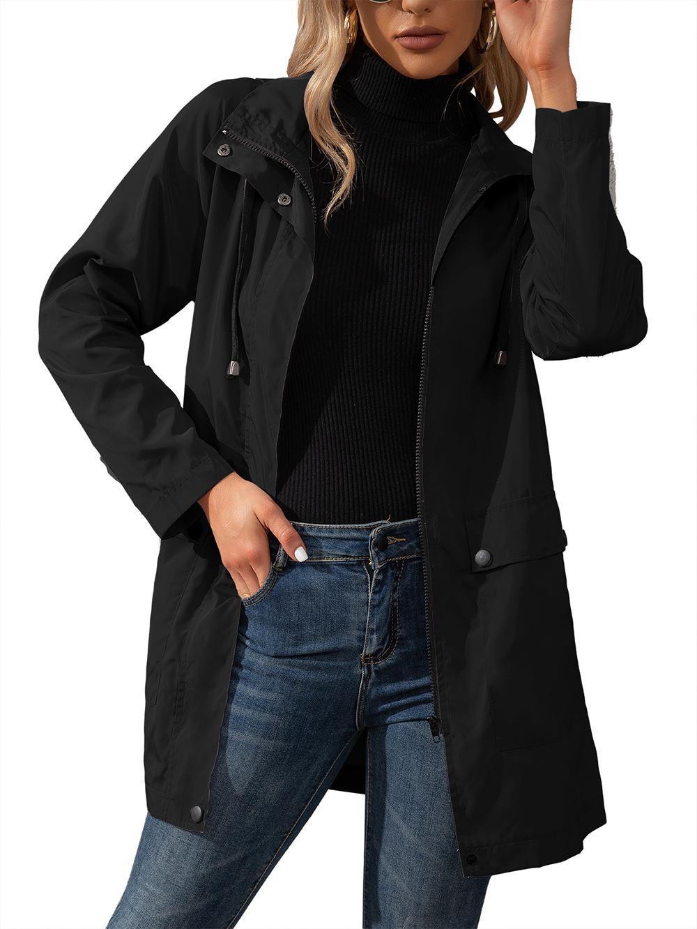 Sw Future Açık Spor Dağcılık Yağmurluk Orta Boy Fermuarlı Kapüşonlu Rüzgarlık Ceket Standart