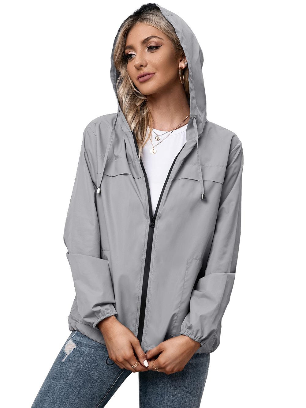 Sw Future Kapüşonlu, Açık Hava Sporları İçin Fermuarlı Yağmurluklu Su Geçirmez Ceket Standart