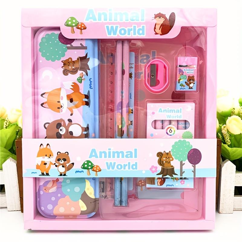 Tcherchı 7 Parça Kırtasiye, Sevimli Temalı Kırtasiye Seti Hayvan Seti