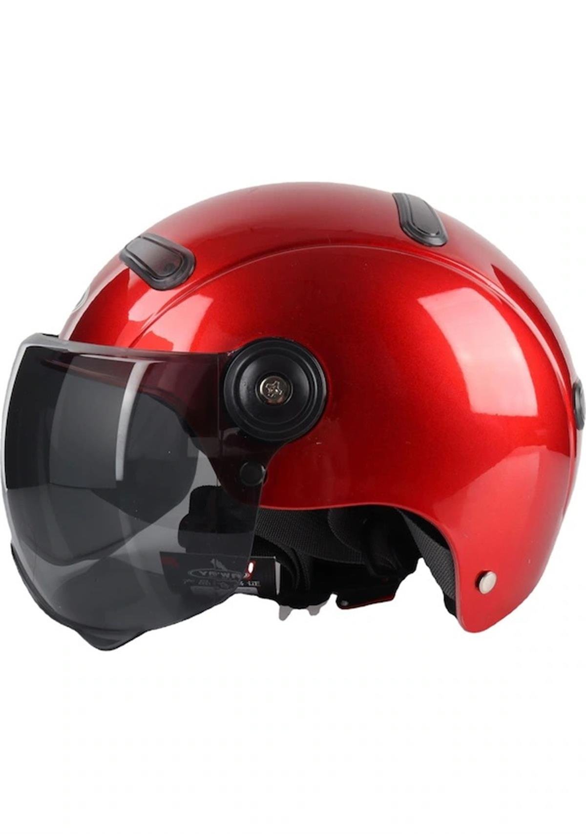 Tcherchi Bisiklet Kaskı Elektrikli Araç Kaskı Kaskı Binicilik Kaskı Yarım Kaskı Kırmızı