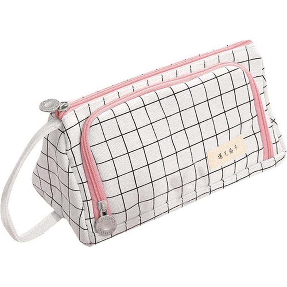 Tcherchi Büyük Kapasiteli Kanvas Kalem Kutusu