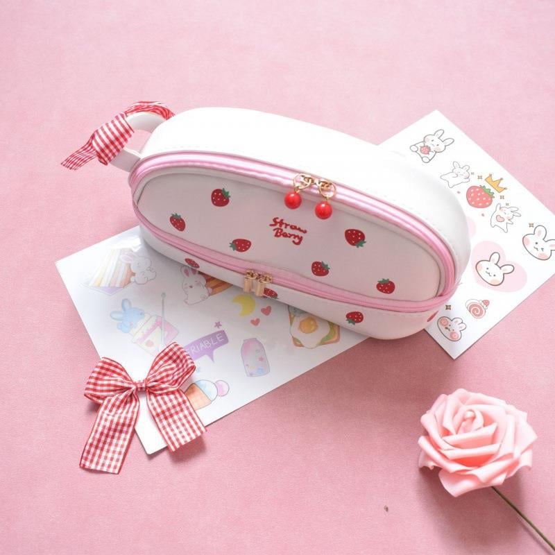 Tcherchi Çilek Büyük Kapasiteli Kalem Kutusu