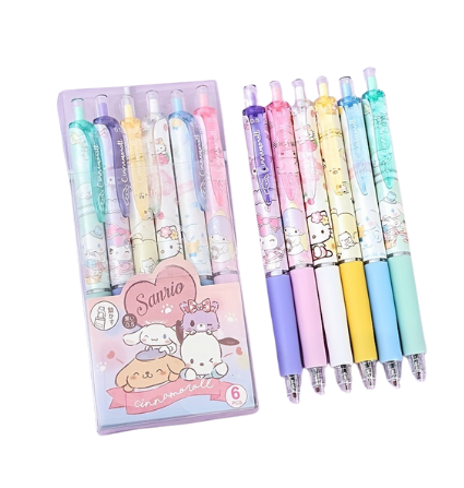 Tcherchı Jel Mürekkep Roller Kalemler, 6'lı Set, 0,5 Mm İnce Uç Jel Roller Kalemler