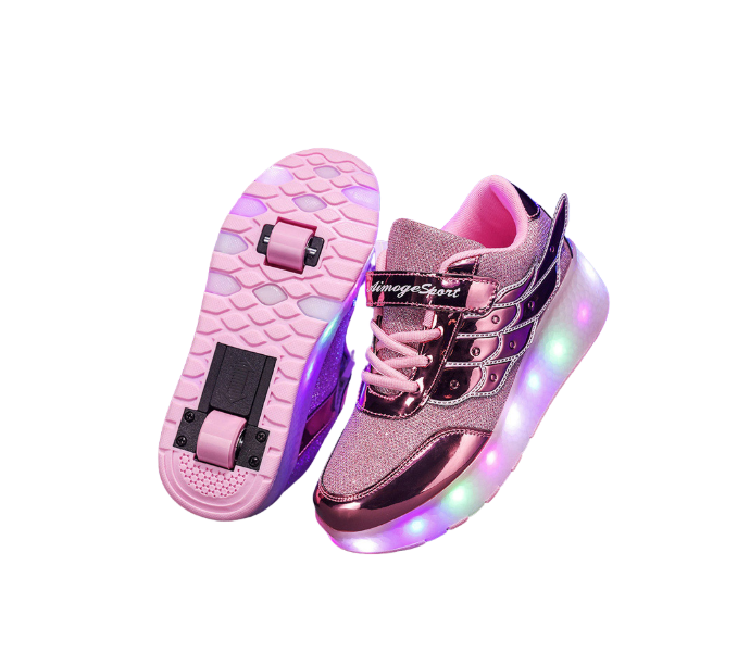 Kızlar için Kanatlı LED Işıklı Paten - Nefes Alabilir, Trend İki Tekerlekli Spor Ayakkabılar Gençler & Gençler İçin - Dış Mekan Eğlencesi İçin Mükemmel
