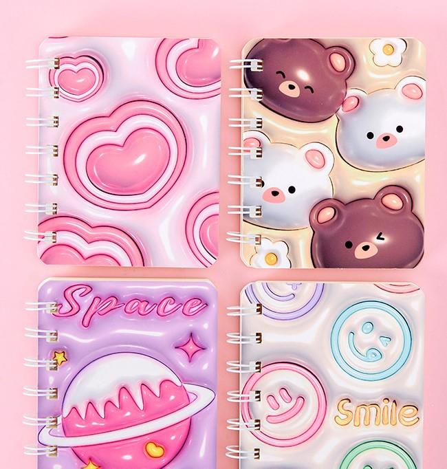 Tcherchı Karikatür Sevimli Taşınabilir Mini Not Defteri 4 Adet