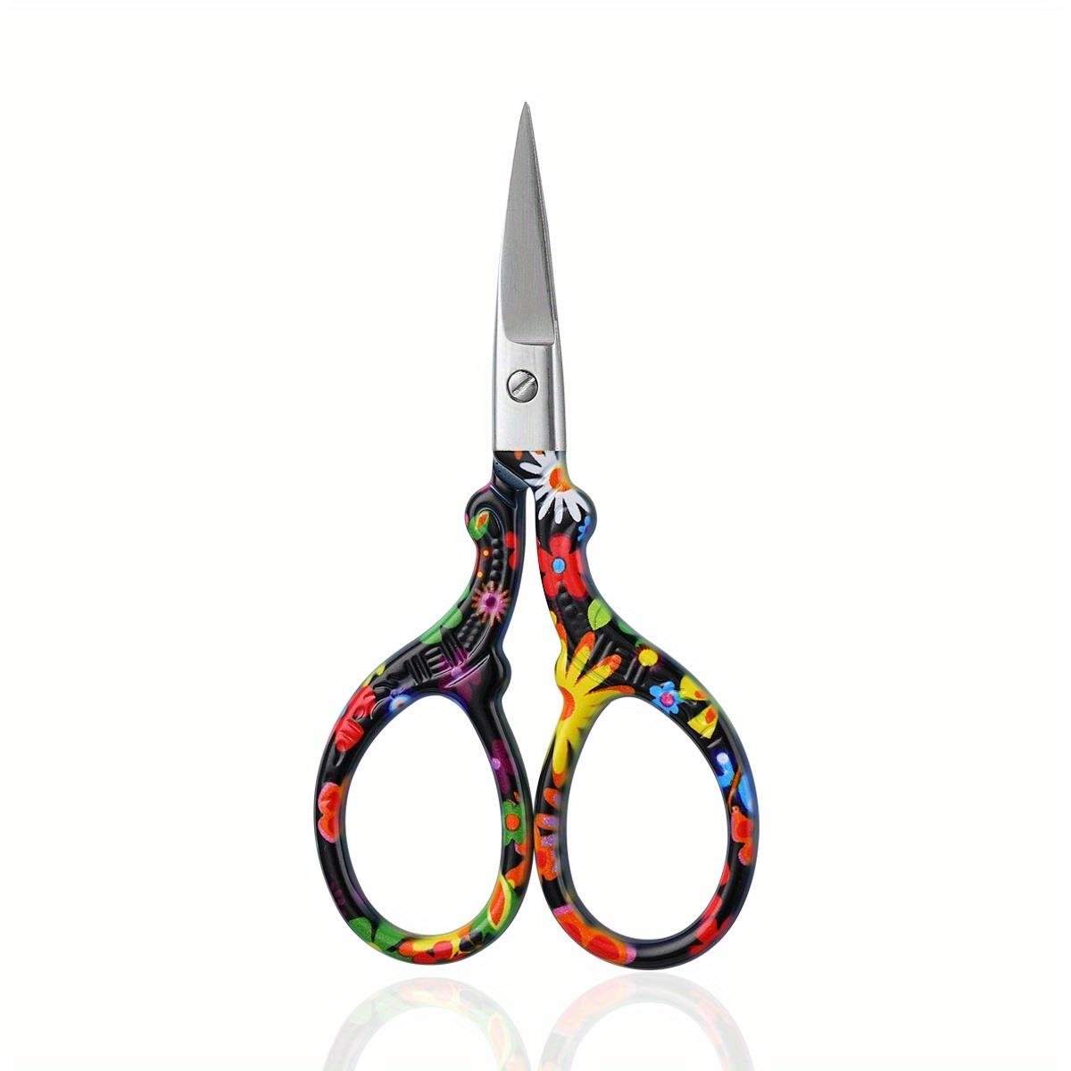 Tcherchı Paslanmaz Çelik Stork Dikiş Makası - Çiçekli Tasarım