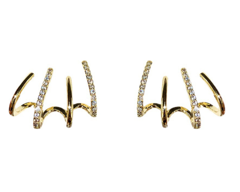 Tcherchi Pençe Taşlı Küpe