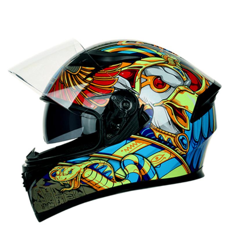 Tcherchi Vintage JK316 Motosiklet Kaskı Ateş Kuşu