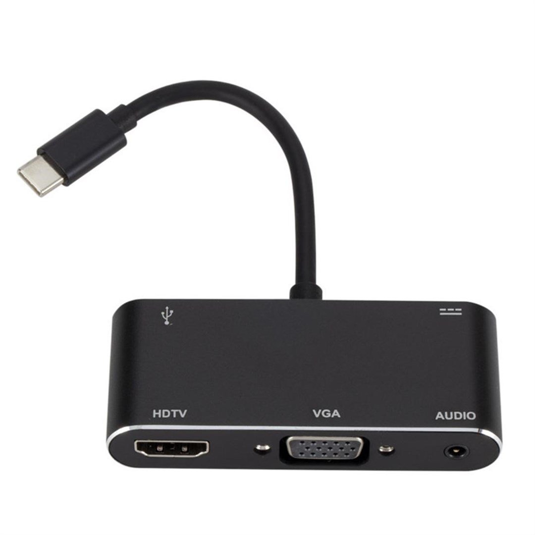 USB Type-C HDMI VGA 5'i 1 Arada Adaptör
