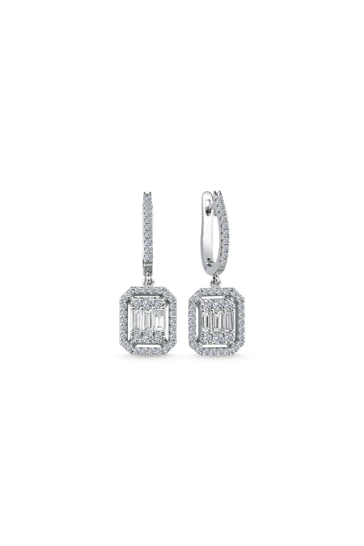 Pırlanta Baget Küpe 0.08 Ct