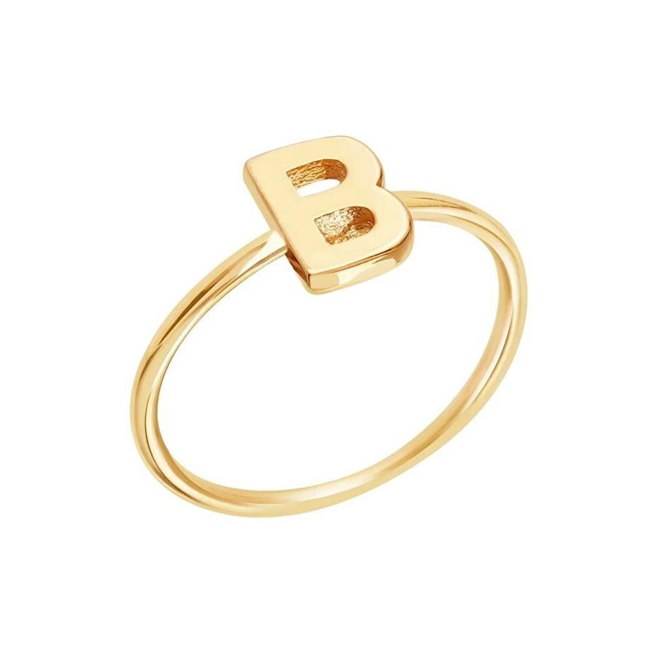 Gold B Buchstabe Ring 585 Gold