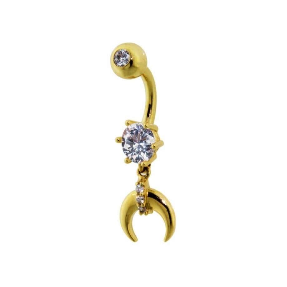 Moon Belly Piercing Yellow