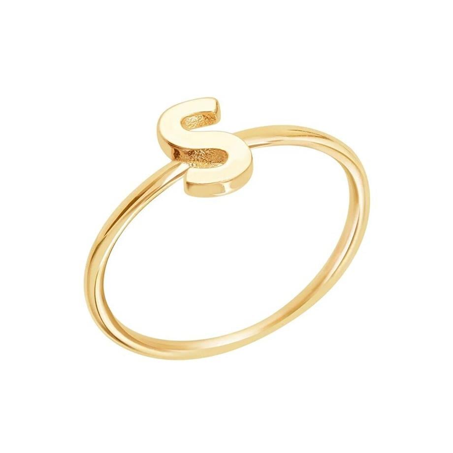 Gold S Buchstabe Ring 585 Gold
