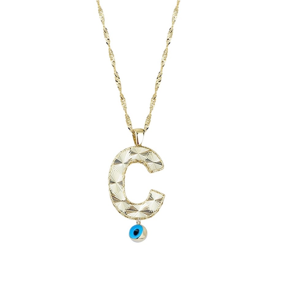 Personalized Dainty D Initial Pendant Necklace in 14 K Gold