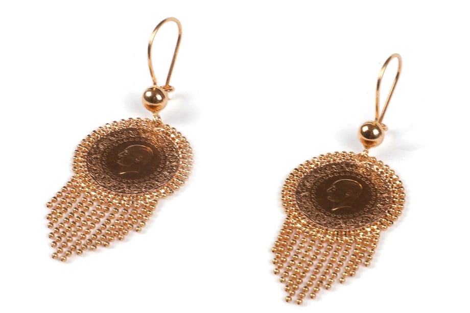 Quarter Lira Earring